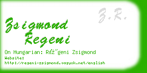 zsigmond regeni business card